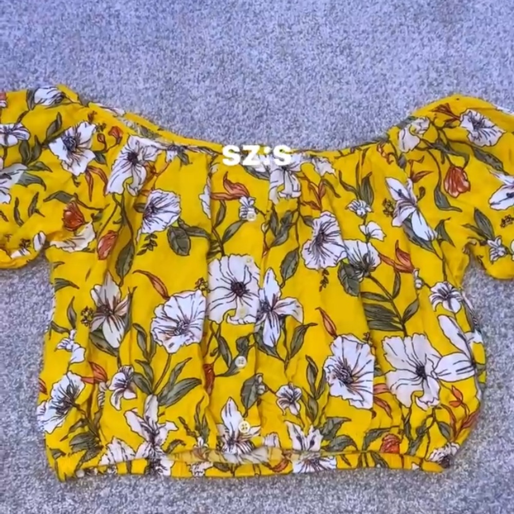 F21 cropped blouse